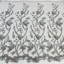 Beaded 3D Floral Lace Fabric 48" Wide