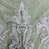 Beaded Embroidered Lace Fabric