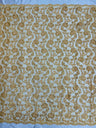 Pamela Floral Lace Polyester Fabric - Floral Corded Embroidered Sequin Lace, 50-54" Width (1 Yard)