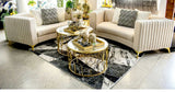 Makymo Polyester Faux Fur Rug - Black Gray And White Lattice Design, Soft Plush, 7'6" X 10'3" (1 Piece)