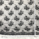 Beaded Sequined Lace Fabric on Polyester Net Mesh