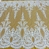 Beaded Corded Bridal Lace Fabric