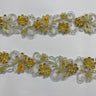 Beaded Corded Lace Trim on Polyester Organza