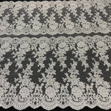 Beaded Corded Bridal Lace Fabric 48" Wide