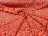 Bandanna Print Nylon Spandex Fabric - Bandanna Print, 58" Width (1 Yard)