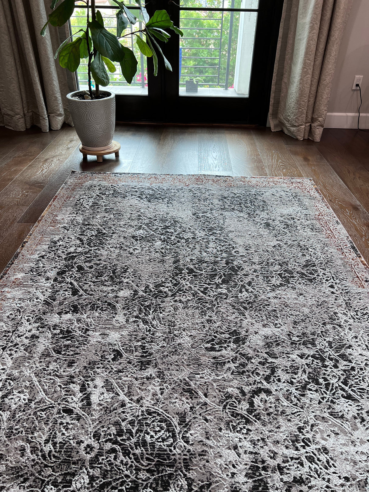 DEV311 Area Rug Fabric - Color-Shifting Flat Weave, Multicolor, Foldable, 5' 4" X 7' 8", 8' X 11", 10' X 13" (1 Unit)