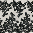 Beaded Corded Bridal Lace Fabric - Embroidered 100 Percent Polyester Net Mesh, 50" Wide (1 Yard)
