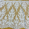 1 Yard Ivory Exquisite Bridal Elegance: Beaded & Corded Embroidered Lace Fabric | Lace USA - 97221W-HB - 51" Width