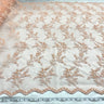 Beaded Corded Bridal Lace Fabric 52" Peach Lime Green