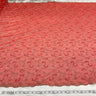 Beaded Lace Fabric on Polyester Net Mesh Red 52"