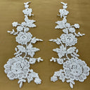 Beaded Corded Floral Lace Applique