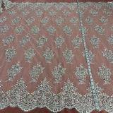 Beaded Corded Lace Fabric 56" Wide