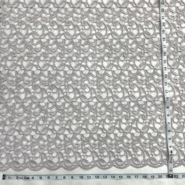 Embroidered Lace Fabric Blush 55" Polyester Net Mesh