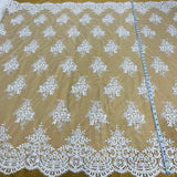 Polyester Corded Bridal Lace Fabric 56"