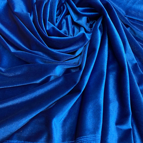 Velvet 4-Way Stretch Velvet Fabric - Red, 60" Width (1 Yard)