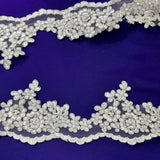 Beaded Corded Lace Trim 4"