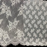 3 Yards Chantilly Embroidered Lace Fabric with Eyelash Scallop