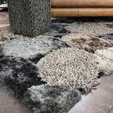 Stone Soft Plush Design Shag Polyester Fabric - Shag Area Rug, Gray Beige, 7'6" X 10'3" (1 Piece)