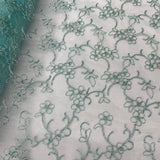 Corded Bridal Lace Fabric 54" Polyester Net Mesh