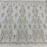 1 Yard Beaded Lace Fabric Embroidered on 100% Polyester Net Mesh | Lace USA - GD-13276 - Ivory