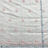 1 Yard - Beaded Lace Fabric Embroidered on 100% Polyester Net Mesh - Ivory - 54" Wide