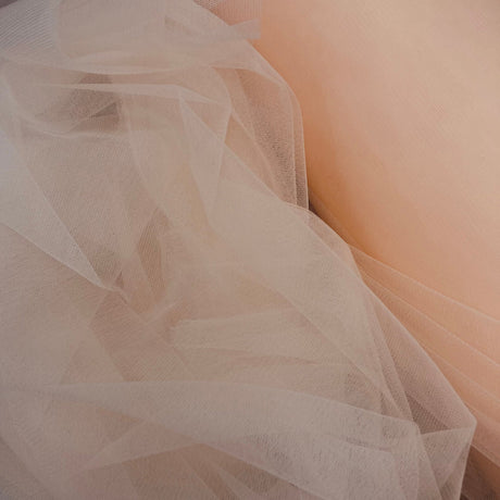 1 Yard 2 Way Stretch Nylon Net Mesh Fabric | 60" Width | Lightweight Sheer Mesh for Gowns, Dancewear & Costumes