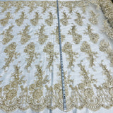 Corded Bridal Lace Fabric 54" Polyester Net Mesh