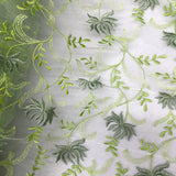 Embroidered Lace Fabric 100% Polyester Net Mesh 54"