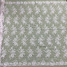 1 Yard Corded Bridal Lace Fabric Embroidered on 100% Polyester Net Mesh – 53"