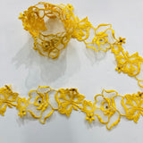 Beaded Lace Trimming 100% Polyester Organza 2"