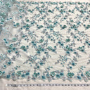 Beaded 3D Floral Lace Fabric 54" Wide