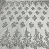 Embroidered 3D Floral Lace Black
