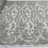 1 Yard Silver Beaded Embroidered Lace Fabric – 54"