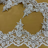 Beaded Corded Floral Lace Trimming