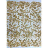 Beaded Sequined Floral Lace Fabric 51"