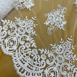 Polyester Corded Bridal Lace Fabric 56"