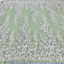 Beaded Corded Bridal Lace Mesh