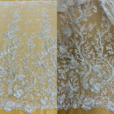 Beaded Corded Bridal Lace
