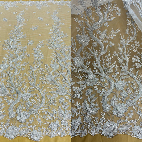 Beaded Corded Bridal Lace
