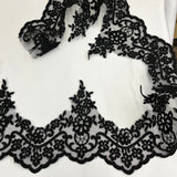 Corded Lace Trimming 6 Inch Polyester Net Mesh
