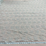 Beaded Lace Fabric on Polyester Net Mesh