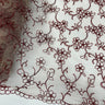 Embroidered Bridal Lace Fuchsia Mesh