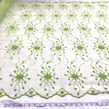 Beaded Lace Fabric on Polyester Net Mesh