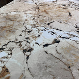 Earth Tones Vintage Marble Style Polypropylene Fabric - Tan Marble Print, 7'6" X 10'3" (1 Piece)