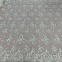 Beaded Corded Floral Lace Fabric