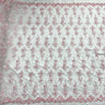 Corded Bridal Lace Fabric on Polyester Net Mesh