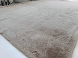 Bella Rug Collection Polyester Fabric - Soft Luxurious Modern Rug, Sandy Beige, Slate Silver, Raven Charcoal, 6' 5" x 9' 2", 2' x 6' (1 Piece)