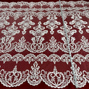 Embroidered Bridal Lace Ivory Mesh