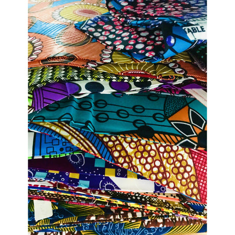 Random 1 Yard Selection 100 Percent Cotton Fabric - African Ankara, Random Assortment, 1 Yard (1 Yard)