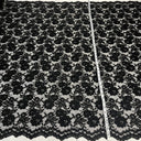 Corded Bridal Lace Fabric on Polyester Net Mesh
